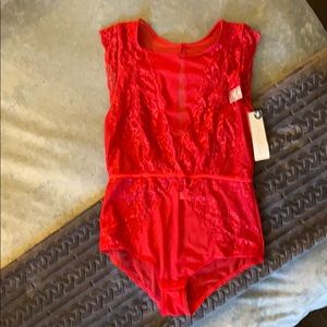 Red Sheer Bodysuit